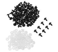 VILLFUL Lot de 100 Sets de Paires d'Yeux de Sécurité en Plastique 12 MM avec Rondelles Yeux pour Loisirs Créatifs Animaux au Crochet Poupées Peluches et Marionnettes Accessoires DIY