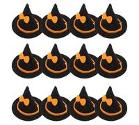 VILLFUL Lot De 12 Bouchons De Bouteille Pour Halloween Décorations De Chapeaux De Mini Chapeaux De Sorciers Bouchons De Bouteille De
