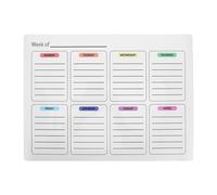 VILLFUL Lot de 2 autocollants muraux effaçables à sec pour planning - Tableau de planification amovible pour liste de tâches et de corvées familiales - Organiseur de tâches quotidiennes 40,6 x 53,3