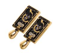 VILLFUL Lot De 2 Breloques Rétro Pour Fabrication De Bijoux Style Ancien Carte De Tarot À Suspendre Pour Collier Porte-clés Connecteurs Bijoux