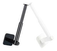 VILLFUL Lot de 2 Crochets Muraux Auto-Adhésifs Extensibles Cuisine sans Perçage en Plastique Blanc et Noir Porte-Serviettes Multifonction pour Salle de Bain et Rangement Mural Pratique