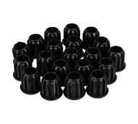 VILLFUL Lot de 20 Manchons de Rechange en Plastique Noir pour Tiges de Roulettes de Chaise Pivotante Douilles Résistantes à L'usure pour Chaise de Bureau Accessoires pour Fauteuils