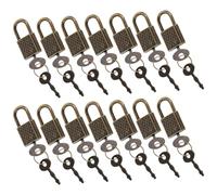 VILLFUL Lot de 20 Mini Cadenas Vintage en Alliage de Zinc Cuivre Style Archaïque avec Clé Petite Taille Compacte pour Paquet à Dos Boîte Présent Tiroir Papeterie et Casier Sécurisé