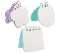 VILLFUL Lot de 3 Blocs-Notes Miniatures en Silicone Souple Formes Carrée Ronde et Fleurie Décor de Bureau Esthétique Bloc-Notes Kawaii Portable pour Études et Matériel Scolaire