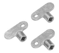 VILLFUL Lot de 3 Clés à Radiateur Carrées 5X5 en Alliage de Zinc Outils de Purge Légers et Robustes pour Purgeur de Chauffage Central Clé à Robinet Pratique pour Entretien Domestique