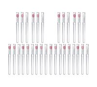 VILLFUL Lot de 30 Mini Pinceaux à Lèvres en Silicone avec Capuchon Transparent Applicateurs Portables pour Rouge à Lèvres et Gloss Outil Réutilisable pour Maquillage Précis et
