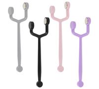 VILLFUL Lot de 4 Baguettes Magnétiques Œil de Chat pour Nail Art, Stylos Aimants Noirs, Violets, Gris et Roses, Accessoires Légers pour Manucure DIY Maison, Salon et Studio, Kit