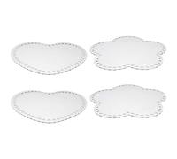 VILLFUL Lot de 4 Bases de Paquet DIY en Acrylique Transparent Forme Cœur et Fleur Kit de Coussin de Fond de Paquet au Crochet pour Fabrication Artisanale Matériel de Tissage Panier