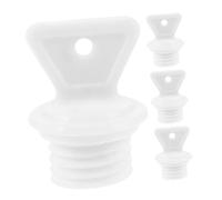 VILLFUL Lot de 4 Bouchons D’étanchéité pour Bouillotte D'eau Chaude, Bouchons de Remplacement en Plastique, Compatibles Paquet et Bouteilles, Anti-fuite pour Thérapie Chaude