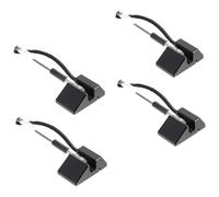 VILLFUL Lot de 4 Stylos de Comptoir Noirs à Encre Gel 0,5 Mm Support Sécurisé pour Bureau, Réception et Halls D'hôtel, Stylos de Sécurité Pratiques et Fiables pour Usage Professionnel