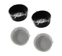 VILLFUL Lot De 4 Supports À Eau pour Reptiles Assiettes Rondes pour Reptiles Nettoyage Facile Fournitures Dalimentation pour Reptiles