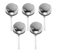 VILLFUL Lot de 5 Bouchons à Pression en Aluminium et Acier Inoxydable pour Flacons Distributeurs D’Alcool Rechargeables Couvercles Hermétiques Anti-Évaporation Compatibles Flacons