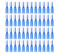 VILLFUL Lot de 50 Mini Brosses à Dents pour Doigt en Fibres Pbt Souples Bleu Brosses à Dents de Sécurité Jetables Format Mini pour Usage Carcéral et Hygiène Bucco-Dentaire en Voyage