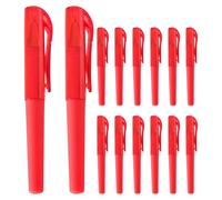 VILLFUL Lot de 50 mini stylos gel : pointe courte de 0,5 mm - Écriture fluide et séchage rapide - Idéal pour agenda, réunions, cahiers et notes - Encre rouge