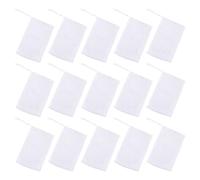 VILLFUL Lot de 50 Paquet à Savonnette en Maille Pe Blanche, Design à Cordon, Séchage Rapide et Fermeture Pratique, pour Savonnette Visage et Bain