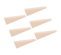 VILLFUL Lot de 6 Butées de Porte en Bois Antidérapantes à Motif Chevrons Cale de Porte Triangulaire 10X3X3 CM pour Plancher en Bois Usage Bureau et Domicile Sécurité et Stabilité
