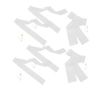 VILLFUL Lot de 6 Écharpes Blanches Vierges à Personnaliser pour Fête, Anniversaire et Mariage - Accessoires Légers Multifonctions en Tissu Doux Épingle, Décoration pour Enterrement de Vie