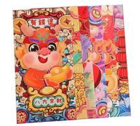 VILLFUL Lot De 6 Enveloppes Rouges De Poche Pour L'Année Décoration De Dragon Joyeux Pour La Fête Du Printemps Emballage De Bannière Paquet Rouge Lunaire Style Nouveau Enveloppe
