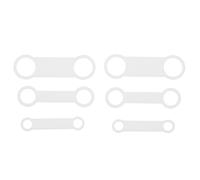 VILLFUL Lot De 6 Médailles D'Identification pour Chien en Silicone À Glisser Le Collier Ou Le Étiquettes Blanches À Fixer Le Collier