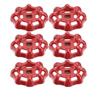 VILLFUL Lot de 6 Volants à Bille Rouges pour Robinet Volant de Portail en Métal 6X6 MM Poignée Décorative Résistante à la Corrosion Usage Plomberie et Maintenance Industrielle