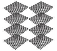 VILLFUL Lot de 8 Séparateurs pour Aquarium 30x30 Cm Noir en Plastique, Plaques de Filtration Inférieure Grille Fine, Support de Filtre pour Circulation d'eau Optimale et Isolation