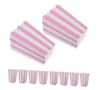 VILLFUL Lot De Seaux À Popcorn En Papier Porte-Collations Boîtes À Popcorn Pour Fêtes En Papier Rayés Boîtes À Popcorn De Pâques Bols À Collation Rose
