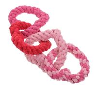 VILLFUL Mâcher en Corde de Coton de Cœur pour Chien Résistant aux Morsures Taille Adaptée pour Chiens et Chats Interactif pour Animaux de Compagnie Fournitures Molaires Saint-Valentin