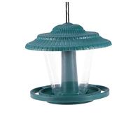 VILLFUL Mangeoire Oiseaux Suspendue Vert Abri Aux Intempéries pour Jardin Extérieur Décoration avec Mangeoire Durable Plastique
