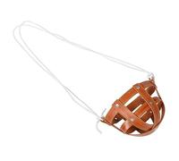 VILLFUL Masque Buccal en Cuir pour Chevaux Muselière Anti-Morsures Respirante Couvre-Bouche Pratique pour Pâturage Sécurisée pour Animaux de Ferme