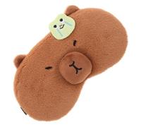 VILLFUL Masques de sommeil pour femmes en peluche portable avec pack de refroidissement, bloque la lumière, conçu pour trains et adultes