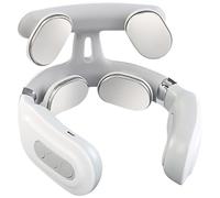 VILLFUL Masseur Cervical Électrique Portable 4 Têtes de Massage Réglables Appareil de Massage Intelligent Nuque Épaules Soulagement des Douleurs Cervicales à Domicile Stimulation