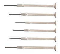 VILLFUL Mini Jeu de Tournevis de Précision 6 Pièces pour Réparation de Montres, Lunettes et Appareils Électroniques, Outils Compacts et Légers Poignées Ergonomiques, Kit D’horloger