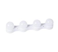 VILLFUL Miroir de Maquillage LED Portable 4 Ampoules Blanches Éclairage Frontal à Ventouse Lumière Monochrome pour Salle de Bain et Voyage Lampe de Maquillage LED Compacte et Facile à