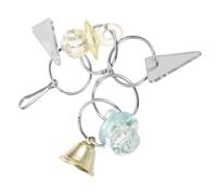 VILLFUL Miroir pour Perroquet Suspendu avec Cloche et Interactif pour Cage de Cockatiel et Perroquet Stimule Activité Curiosité des Oiseaux Captivité Couleur Aléatoire