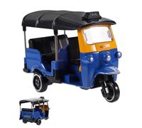 VILLFUL Modèle Tricycle Vintage Alliage Bleu Décoration Rétro pour Bureau et Maison Figurine Classique Thaïlandaise Ornement Authentique pour Salon et Chambre