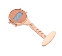 VILLFUL Montre de Poche Électronique Rose Doré avec Affichage Digital Montre Suspendue pour Soignants Cadeau Élégant et Pratique pour Hôpital et Centre