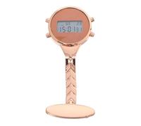VILLFUL Montre Électronique Numérique à Épinglette Montre de Poche Rose Doré Unisexe Affichage Digital Précis Accessoire Pratique pour Hôpital et Centre