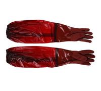 VILLFUL Moufles de Travail Imperméables et Anti-perforation en Caoutchouc Épais, Manches Longues 65 Cm Doublure Chaude, Résistants à L’abrasion Cuisine, Jardinage et Nettoyage