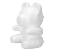 VILLFUL Moule d'Ours Soi-Même 25Cm Blanc en Polystyrène Accessoire pour Peinture et Modelage Modèle d'Arrangement Floral DIY pour Décoration et Loisirs Créatifs