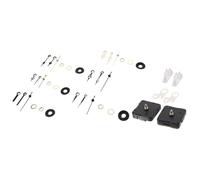 VILLFUL Mouvement d'Horloge à Monter Soi-Même Petit Format Kit de Remplacement 2 Mécanismes à Balayage 6 Paires d'Aiguilles Métalliques Dorées Accessoires de Réparation pour Horloge