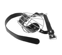 VILLFUL Muselière pour Chien Réglable PU Et Acier Inoxydable Empêche Morsure Et Aboiement