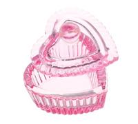 VILLFUL Nail Polish Remover Jar Verre Cristal avec Couvercle Coupe Forme de Cœur pour Nettoyage Pinceaux et Stockage Outils Manucure Élégant Bol pour Ongles
