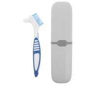 VILLFUL Nettoyant Prothese Dentaire avec Brosse à Dents pour Appareil et Étui de Rangement pour Prothèses Dentaires et Orthodontiques