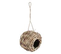 VILLFUL Nichoir Sphérique Tissé Main Rotin Nid Doiseau Décoratif et Pratique pour Extérieur Maison Oiseaux Suspendue Matériau Naturel Décoration Extérieure Originale Couleur Aléatoire