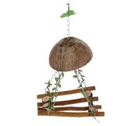 VILLFUL Nid Balançoire Suspendu pour Perroquet et Perchoir pour Cage Oiseaux Aire de et Jeu pour Petits Oiseaux