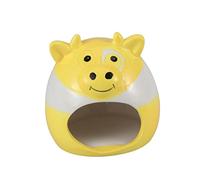 VILLFUL Nid De Hamster en Céramique en Forme De Vache Mignon Nid pour Animal De Compagnie Maison De Couchage Rafraîchissante pour Hamster Style Aléatoire pour Lété