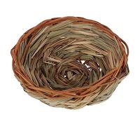 VILLFUL Nid Doiseau Tressé Paille Décoratif pour Jardin Nid Délevage Confortable pour Petits Oiseaux Adapté à Canaris et Perruches Décoration Naturelle Intérieure et Extérieure