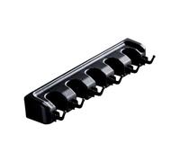 VILLFUL Organisation à Domicile Fonctionnel Organisateur de Stockage Mural Porte-Rangement Mural cintres Balai serpillère Porte-balais à Balai Organisateur d'outils Suspendus Black