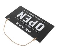 VILLFUL Panneau de Porte D’entreprise Double Face « Ouvert Fermé » en Bois Foncé Panneau Rectangulaire 1 Pièce pour Commerces Boutiques Bureaux pour Vitrine et Entrée