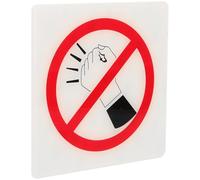 VILLFUL Panneau Interdit de Frapper Extérieur Acrylique Signalisation Claire et Moderne Autocollant de Sécurité Facile à Installer pour Porte et Espace Public